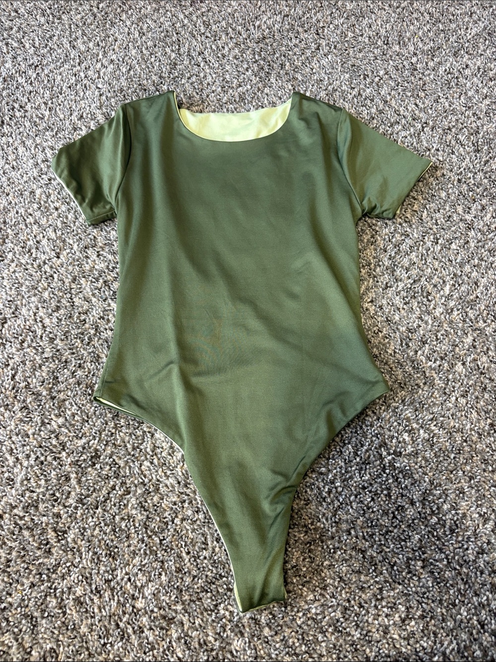 Women’s Olive Green Short Sleeve Bodysuit